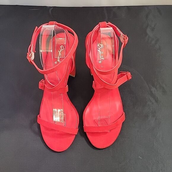 BRAND NEW QUPID POINTED TOE HIGH HEEL ADJUSTABLE BUCKLE ANKLE STRAP SANDAL - Picture 2 of 14